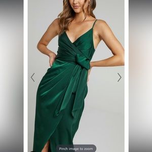 Emerald green dress